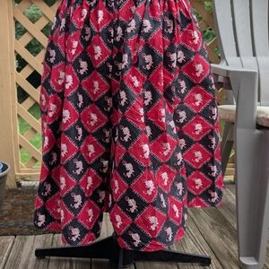 Unique Vintage Red and Black Hot Stuff Skirt